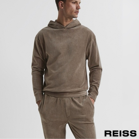 Reiss Other - REISS **NWT** Luis corduroy stretch-cotton blend hoody in Brown